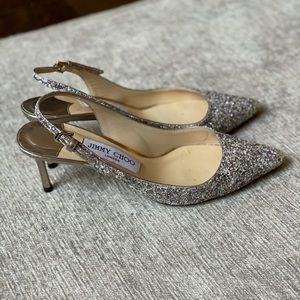 Jimmy Choo glitter slingbacks!
